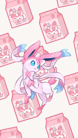 A Cute And Mischievous Sylveon Looks On With A Smile. Wallpaper