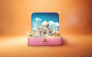 A Cute Taj Mahal Concept Wallpaper