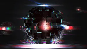 A Dark Background With A Glowing Object Wallpaper