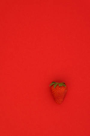 A Delicious And Juicy Red Strawberry. Wallpaper