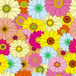 A Digital Expression Of A Flowery Garden Wallpaper