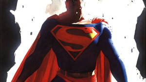 A Digital Painting Of Superman, Protector Of Metropolis Wallpaper