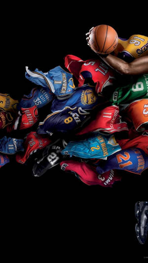 A Dynamic Basketball Game On Iphone Wallpaper