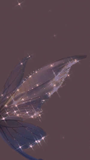 A Fairy Wing With Stars On It Wallpaper