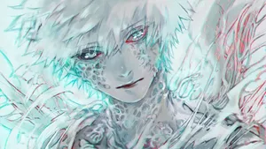 A Female Anime Character Wearing A Red Dress Wallpaper