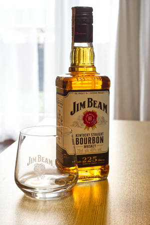 A Fine Bottle Of Jim Beam Bourbon Whiskey Wallpaper