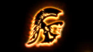 A Fire Logo With A Spartan Helmet Wallpaper