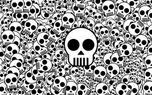 A Flock Of Cute Skeleton Skulls Wallpaper