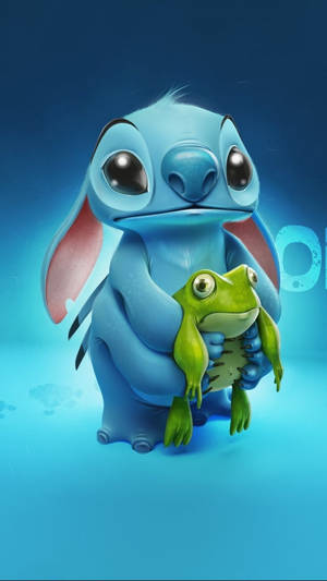 A Frog And Stitch 3d Wallpaper