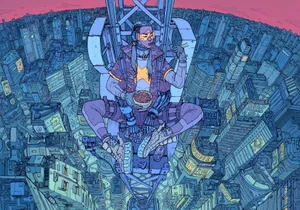 A Futuristic Cityscape At Sunrise Wallpaper