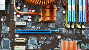 A Futuristic View Of Motherboard Circuitry Wallpaper