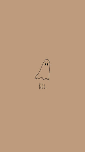 A Ghost On A Beige Background Wallpaper