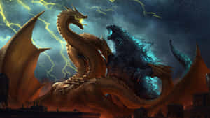 A Giant Monster Lurking In The Shadows Lurking Wallpaper
