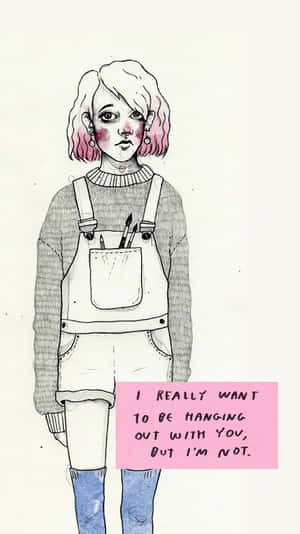 A Girl In Overalls With A Pink Shirt And Pink Shoes Wallpaper