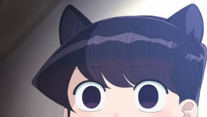 A Girl With Black Cat Ears Is Looking At The Camera Wallpaper