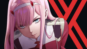 A Girl With Pink Hair And A Cross On Her Face Wallpaper