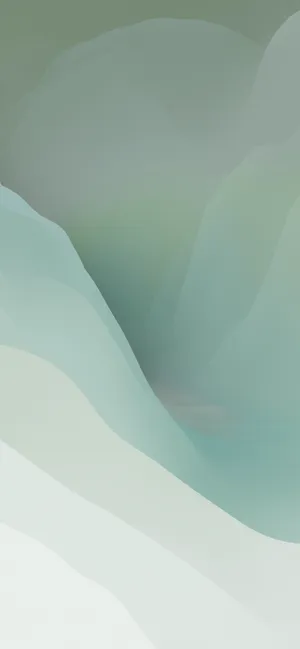 A Green And Blue Abstract Landscape With A Mountain Wallpaper