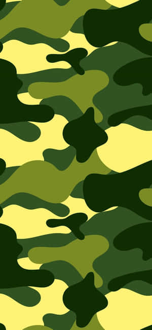 A Green And Yellow Camouflage Pattern Wallpaper