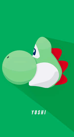 A Green Background With A Yoshi Character On It Wallpaper