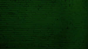 A Green Brick Wall With A White Brick Wall Wallpaper