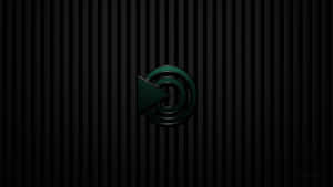 A Green Logo On A Black Background Wallpaper