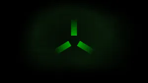 A Green Logo On A Dark Background Wallpaper