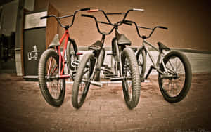 A Group Of Bikes Wallpaper