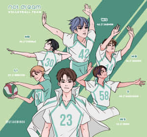 A Group Of Boys In A Green Uniform Wallpaper