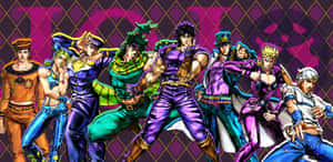 A Group Of Characters In Different Colors Wallpaper