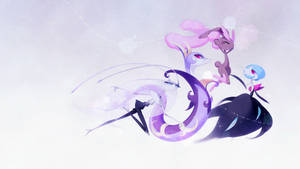 A Group Of Purple And Pink Characters Are Standing Together Wallpaper