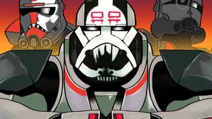 A Group Of Star Wars Characters In A Cartoon Wallpaper