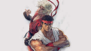 A Group Of Street Fighter Characters Ready For The Ultimate Battle Wallpaper