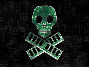 “a Hacker’s Calling Card – A Poison Skull Symbolizes Disruption” Wallpaper