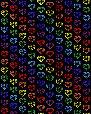 A Heart Of Colorful Rainbows Wallpaper