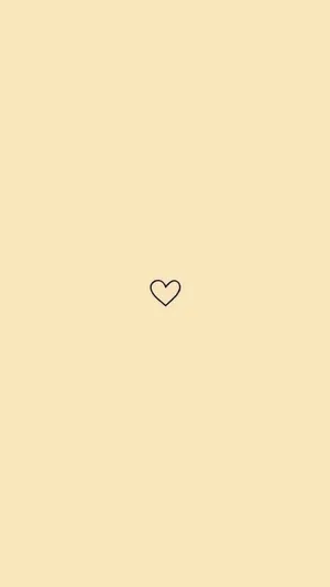 A Heart Shaped Icon On A Yellow Background Wallpaper