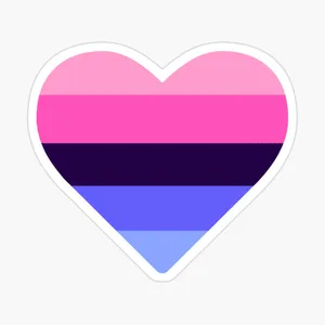 A Heart With A Rainbow Color Sticker Wallpaper