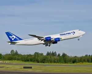 A Huge Jumbo Jet Take Off Under The Cloudy Sky Wallpaper