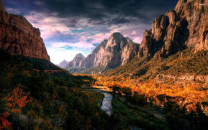 A Lake In Zion National Park Wallpaper