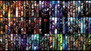A Large Poster With Many Different Characters Wallpaper