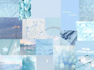 A Light Blue Aesthetic Laptop That's Light And Stylish Wallpaper