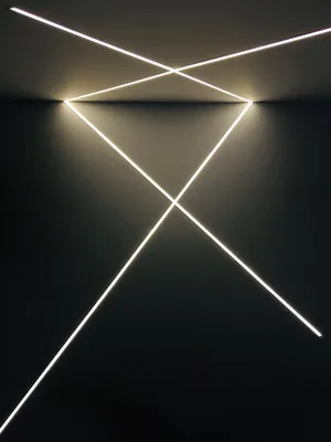 A Light Wall With Two Lines Of Light Wallpaper