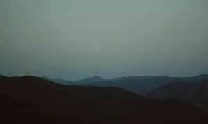 A Lonely Journey On A Gloomy Day. Wallpaper