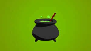 A Magical Cauldron With Eerie Smoke Wallpaper
