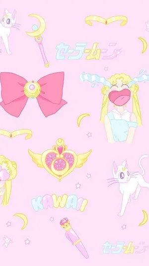 A Magical, Moonlit Pattern Inspired By 'sailor Moon' Wallpaper