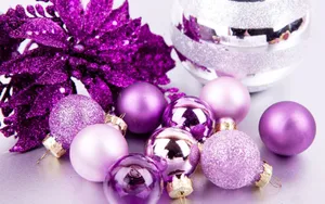 A Magical Purple Christmas Scene Wallpaper