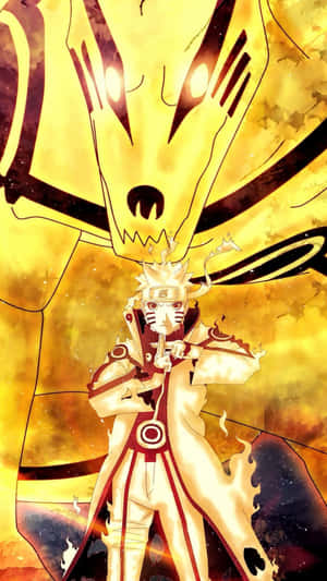 A Magnificent View Of Naruto With Nine Tails Wallpaper