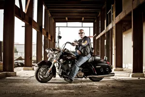 A Man On A Motorcycle Wallpaper