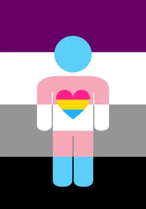 A Man With A Heart On A Rainbow Flag Wallpaper