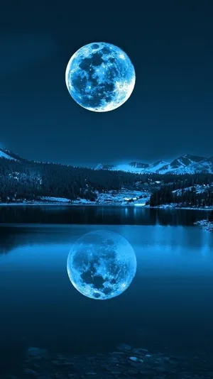 A Mesmerizing Photo Of The Moon Through An Iphone Lens Wallpaper