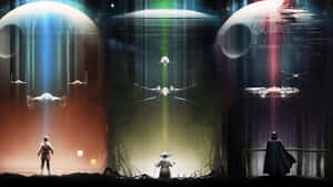 A Moment Of Conflict In The Star Wars Universe Wallpaper